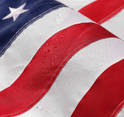 American Flag 8x12 ft: Long Lasting US Flag, Heavy Duty Nylon, Embroidered Stars, Sewn Stripes, Brass Grommets, UV Protection Perfect for Outdoors! USA Flag