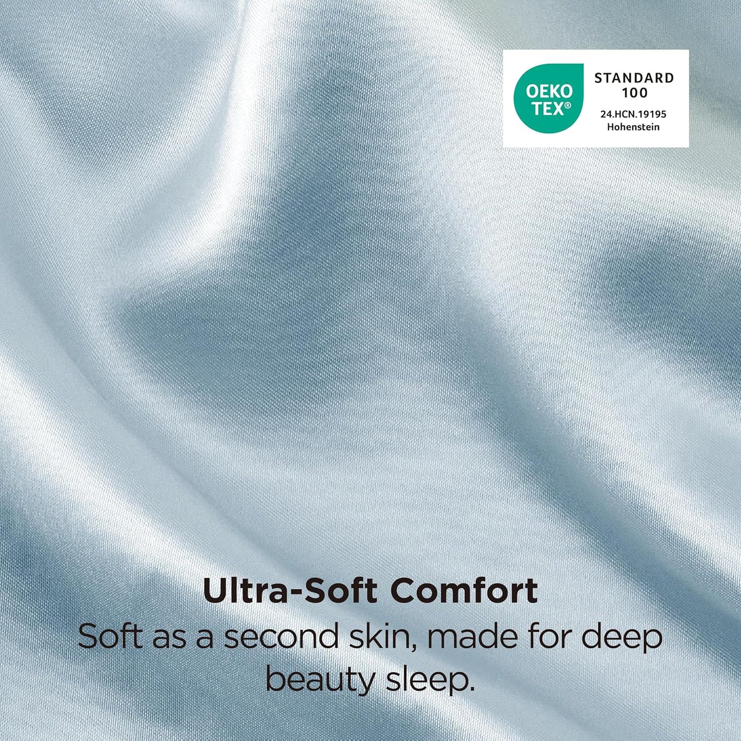Bedsure Satin-Kissenbezug, Queen-Size, 2er-Pack, Seidenkissenbezügen ähnlich, seidige Kissenhüllen mit Hotelverschluss, Raumdeko, Valentinsgeschenke für Frauen und Männer, Grau, 50x75 cm