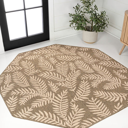 JONATHAN Y Palm Frond Indoor Outdoor Runner Rug 2X10 Orange/Cream, Nevis for Backyard, Patio, Porch, Easy-Cleaning, High Traffic, Pet-Friendly, Non-Shedding (SMB119E-210)