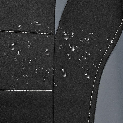 CAR Pass Neoprene Waterproof Two Front Car Seat Covers Set- Universal Fit for Vehicles, Airbag Compatiable(Black)