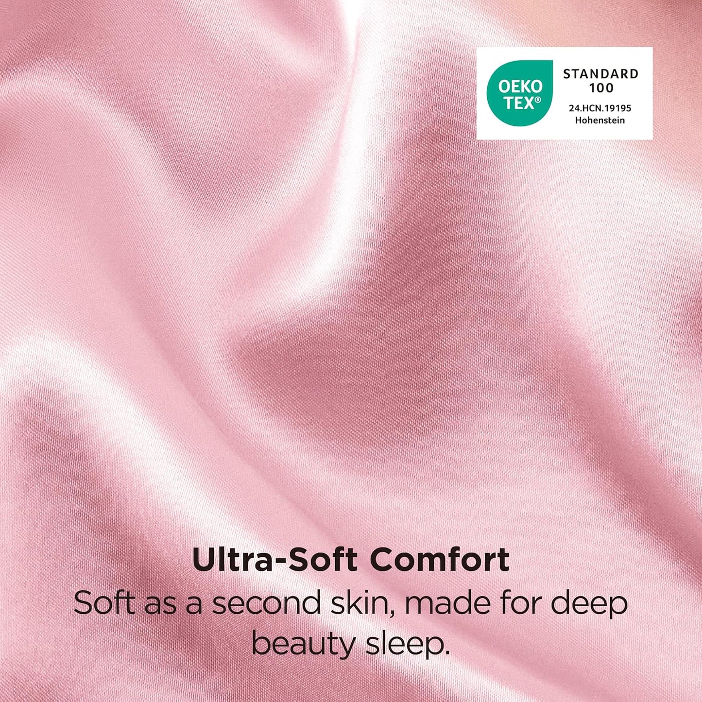 Bedsure Satin-Kissenbezug, Queen-Size, 2er-Pack, Seidenkissenbezügen ähnlich, seidige Kissenhüllen mit Hotelverschluss, Raumdeko, Valentinsgeschenke für Frauen und Männer, Grau, 50x75 cm