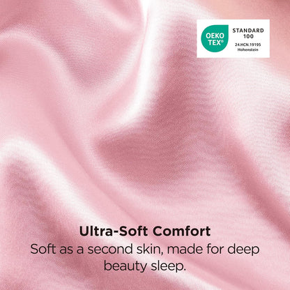 Bedsure Satin-Kissenbezug, Queen-Size, 2er-Pack, Seidenkissenbezügen ähnlich, seidige Kissenhüllen mit Hotelverschluss, Raumdeko, Valentinsgeschenke für Frauen und Männer, Grau, 50x75 cm