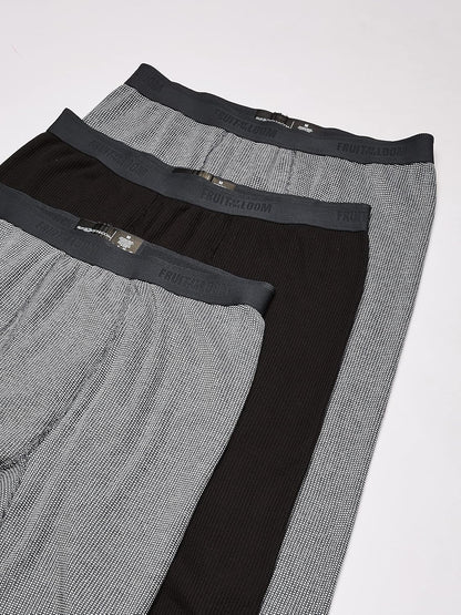 Fruit of the Loom Herren Premium Waffel-Thermo-Unterwäsche lange Unterhose aus recyceltem Material (1er-, 2er-, 3er- und 4er-Pack)
