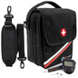 PracMedic Bags Travel Medicine Bag- First Aid Bags Empty or Epipen Carry Case for Insulin Pens, Pill Bottles, Diabetic Supply, Asthma Inhaler Spacer, Allergy Meds or First Aid Supplies (Red)