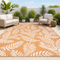 JONATHAN Y Palm Frond Indoor Outdoor Runner Rug 2X10 Orange/Cream, Nevis for Backyard, Patio, Porch, Easy-Cleaning, High Traffic, Pet-Friendly, Non-Shedding (SMB119E-210)