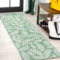 JONATHAN Y Palm Frond Indoor Outdoor Runner Rug 2X10 Orange/Cream, Nevis for Backyard, Patio, Porch, Easy-Cleaning, High Traffic, Pet-Friendly, Non-Shedding (SMB119E-210)