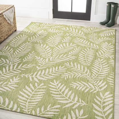 JONATHAN Y Palm Frond Indoor Outdoor Runner Rug 2X10 Orange/Cream, Nevis for Backyard, Patio, Porch, Easy-Cleaning, High Traffic, Pet-Friendly, Non-Shedding (SMB119E-210)