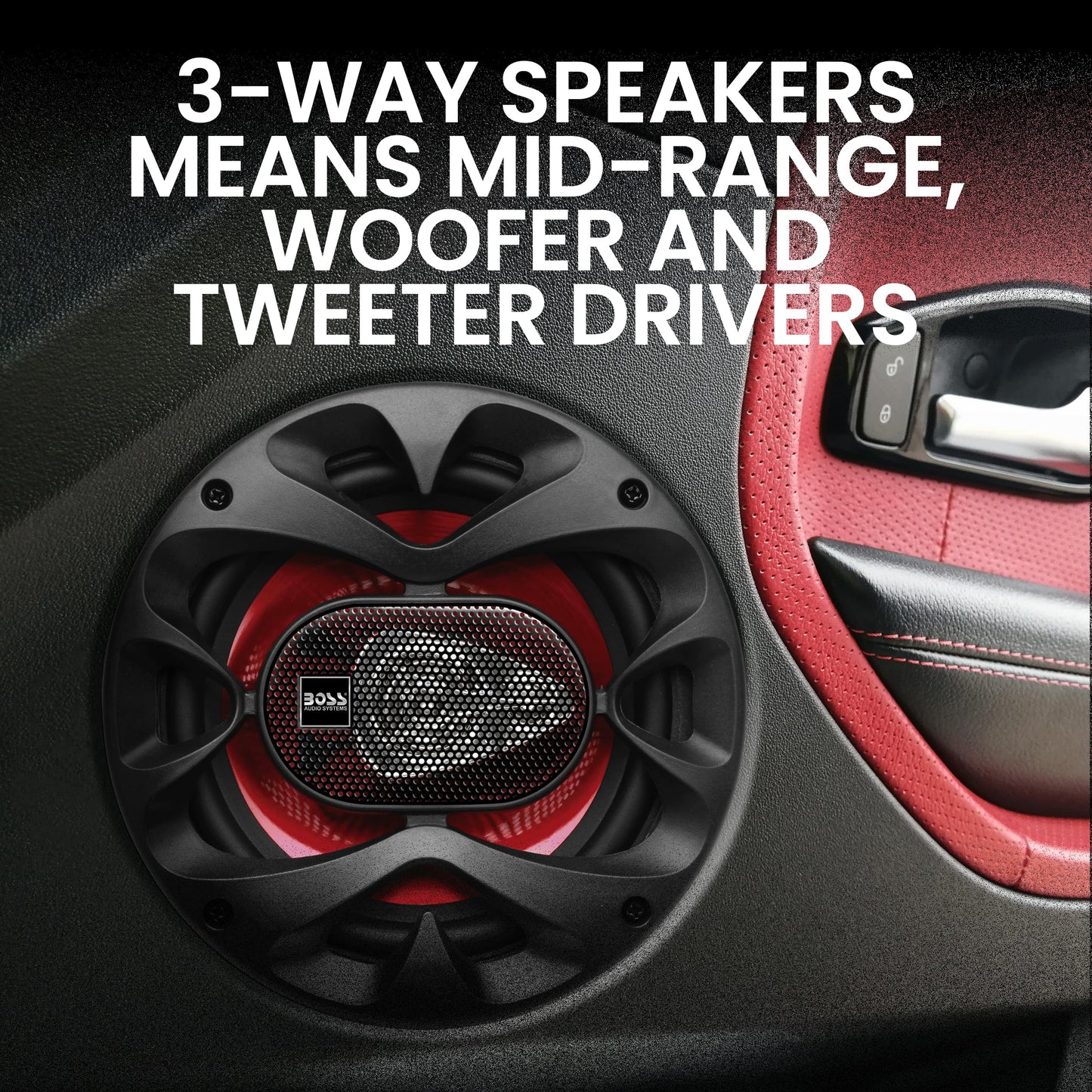 BOSS Audio Systems CH6530 Chaos Series 6,5 Zoll Auto Lautsprecher - 300 Watt (Paar), 3 Wege, Full Range, Hochtöner, Koaxial, Paarweise verkauft