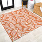 JONATHAN Y Palm Frond Indoor Outdoor Runner Rug 2X10 Orange/Cream, Nevis for Backyard, Patio, Porch, Easy-Cleaning, High Traffic, Pet-Friendly, Non-Shedding (SMB119E-210)