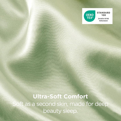 Bedsure Satin-Kissenbezug, Queen-Size, 2er-Pack, Seidenkissenbezügen ähnlich, seidige Kissenhüllen mit Hotelverschluss, Raumdeko, Valentinsgeschenke für Frauen und Männer, Grau, 50x75 cm