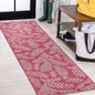 JONATHAN Y Palm Frond Indoor Outdoor Runner Rug 2X10 Orange/Cream, Nevis for Backyard, Patio, Porch, Easy-Cleaning, High Traffic, Pet-Friendly, Non-Shedding (SMB119E-210)
