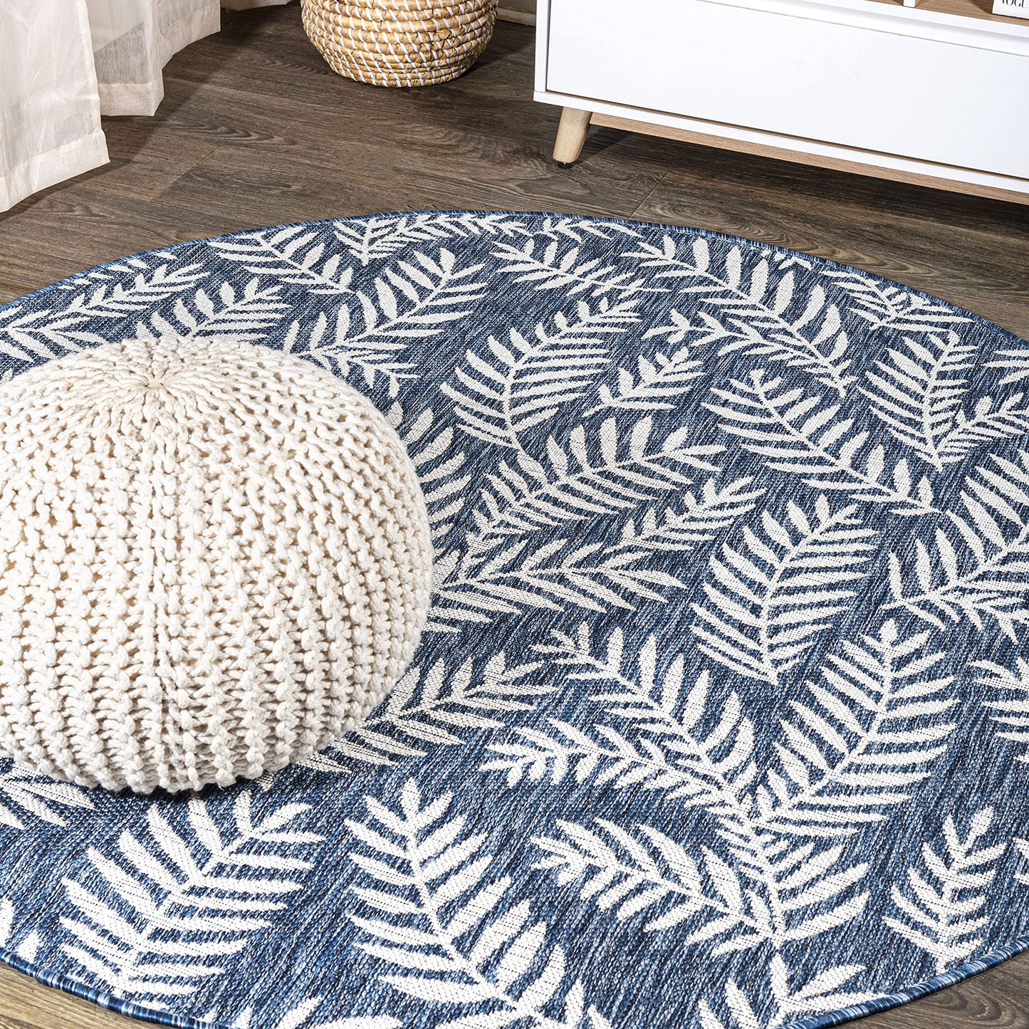 JONATHAN Y Palm Frond Indoor Outdoor Runner Rug 2X10 Orange/Cream, Nevis for Backyard, Patio, Porch, Easy-Cleaning, High Traffic, Pet-Friendly, Non-Shedding (SMB119E-210)