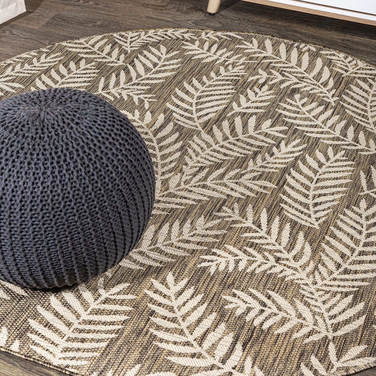 JONATHAN Y Palm Frond Indoor Outdoor Runner Rug 2X10 Orange/Cream, Nevis for Backyard, Patio, Porch, Easy-Cleaning, High Traffic, Pet-Friendly, Non-Shedding (SMB119E-210)