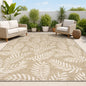 JONATHAN Y Palm Frond Indoor Outdoor Runner Rug 2X10 Orange/Cream, Nevis for Backyard, Patio, Porch, Easy-Cleaning, High Traffic, Pet-Friendly, Non-Shedding (SMB119E-210)