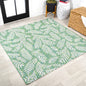 JONATHAN Y Palm Frond Indoor Outdoor Runner Rug 2X10 Orange/Cream, Nevis for Backyard, Patio, Porch, Easy-Cleaning, High Traffic, Pet-Friendly, Non-Shedding (SMB119E-210)
