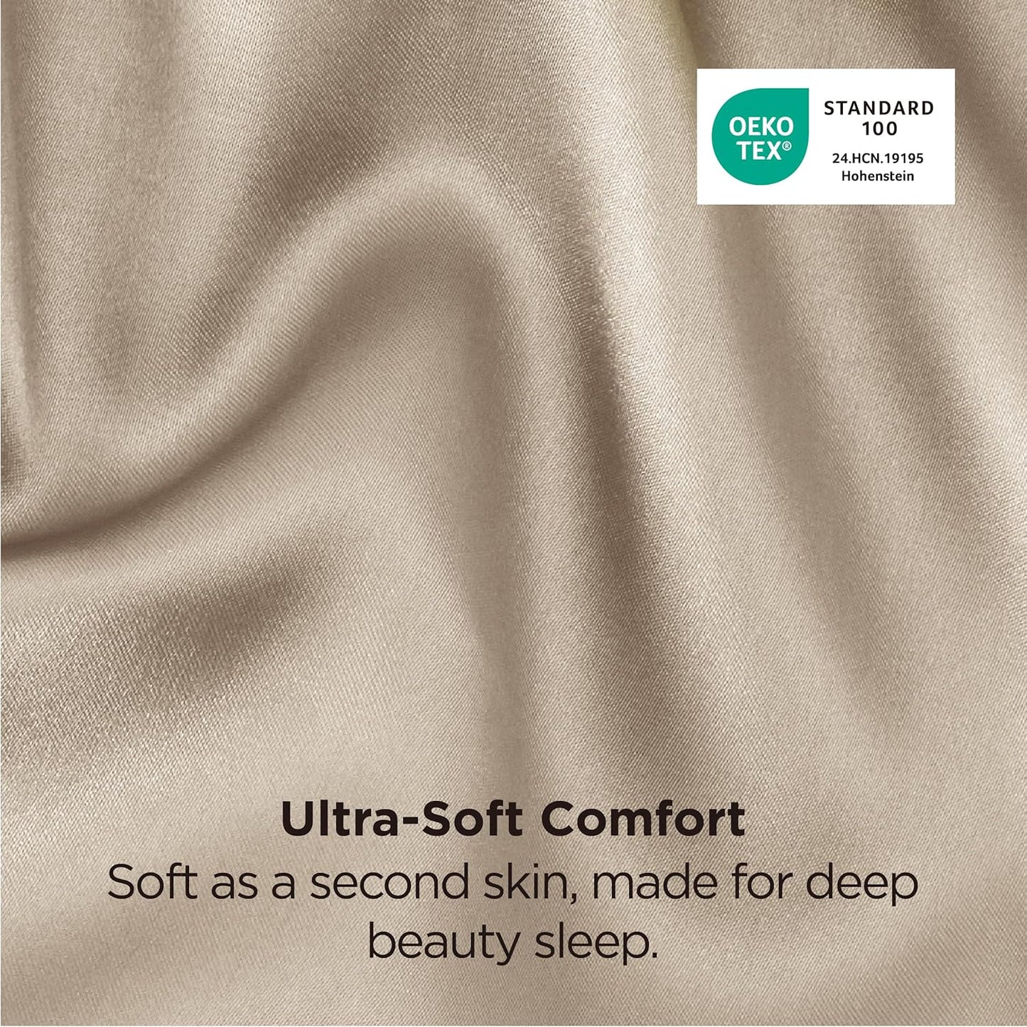 Bedsure Satin-Kissenbezug, Queen-Size, 2er-Pack, Seidenkissenbezügen ähnlich, seidige Kissenhüllen mit Hotelverschluss, Raumdeko, Valentinsgeschenke für Frauen und Männer, Grau, 50x75 cm