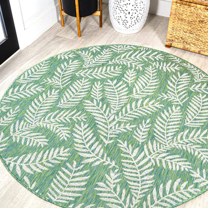 JONATHAN Y Palm Frond Indoor Outdoor Runner Rug 2X10 Orange/Cream, Nevis for Backyard, Patio, Porch, Easy-Cleaning, High Traffic, Pet-Friendly, Non-Shedding (SMB119E-210)