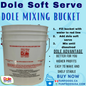 Dole Soft Serve | Slush Mixing Bucket, Lid and Whip - Mixing Bundle